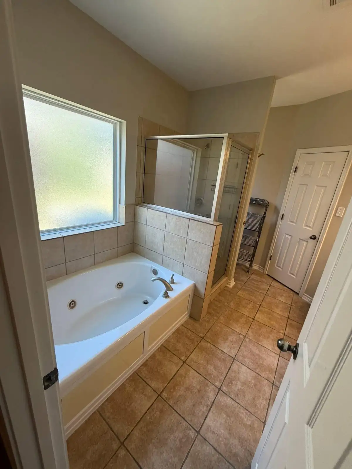 Bathroom renovation in progress with tile work in Arlington TX
