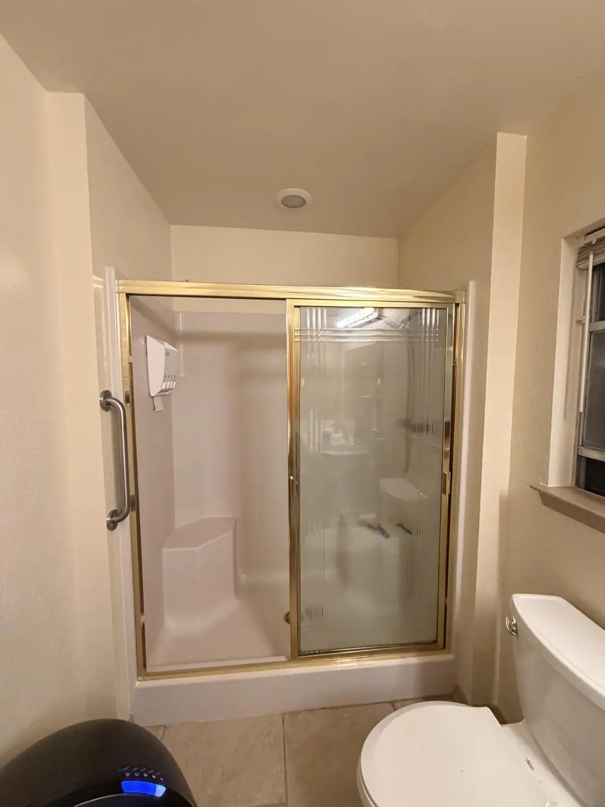 Bathtub to shower conversion with subway tile in Arlington home
